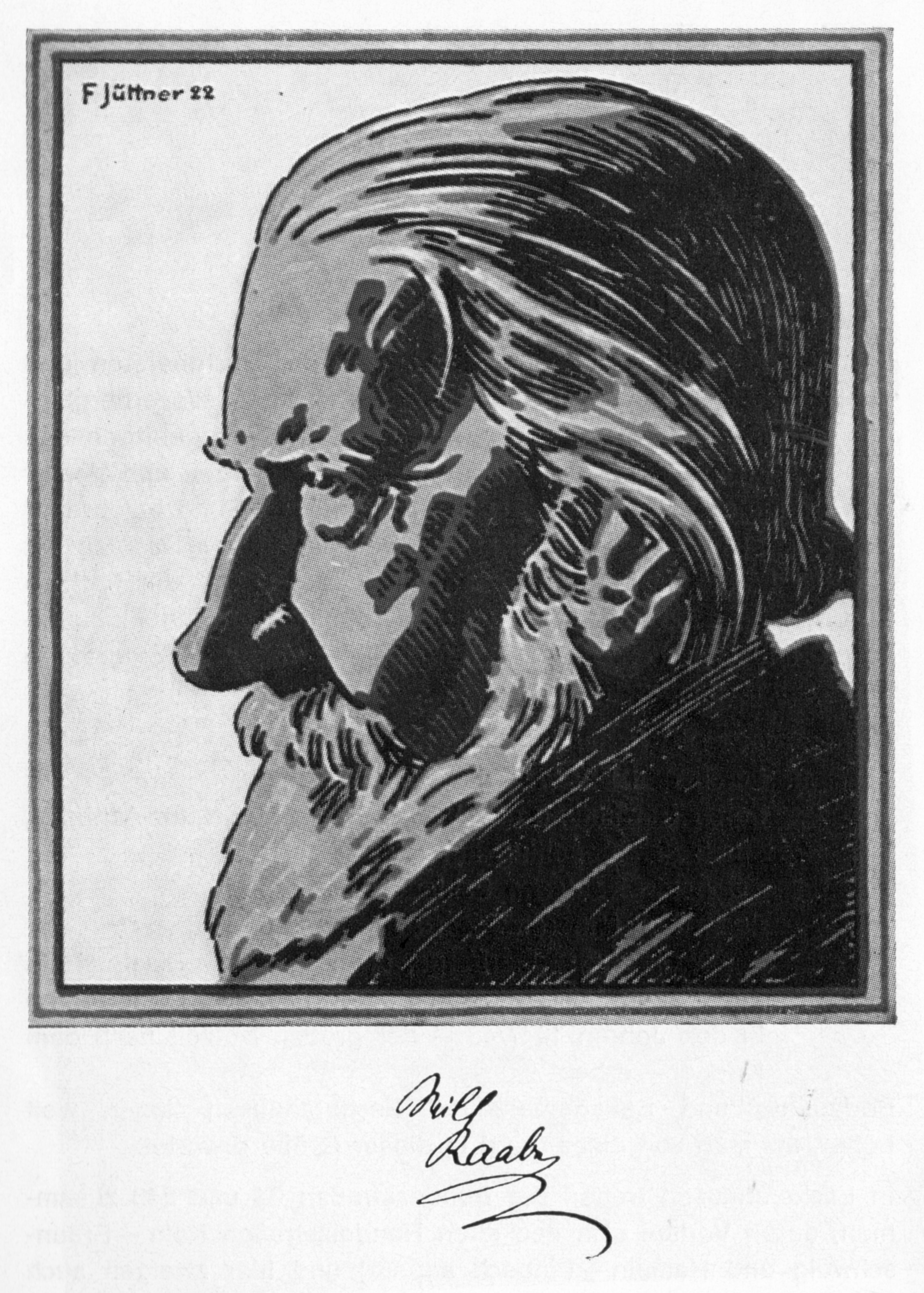 Porträt Wilhelm Raabe von Franz Jüttner